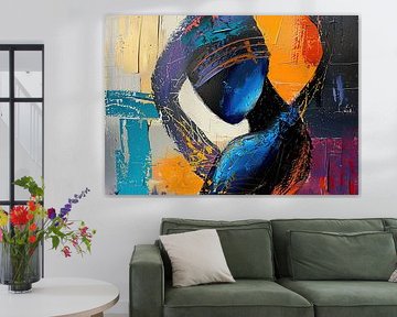 Woman in Abstract Style | Blue Woman