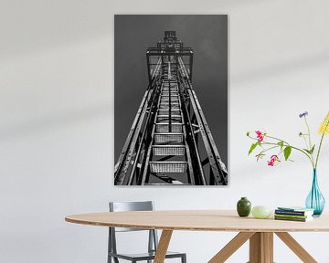 Rozendaal Field fire tower (black and white) by Suzanne Schoepe