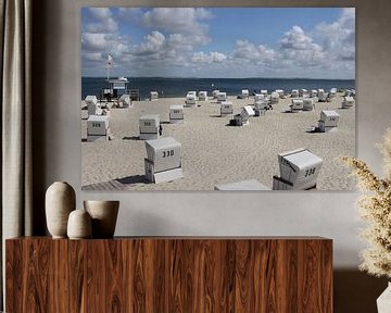 Beach chairs near Hörnum with a view towards Föhr/Amrum by Martin Flechsig
