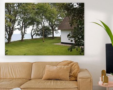 Reetdachhaus bei Keitum mit Blick auf die Nordsee