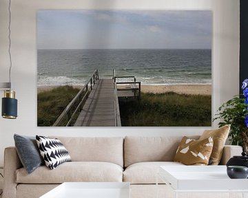Beach access via the dune near Westerland on Sylt by Martin Flechsig