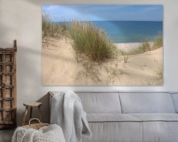 View from a sand dune towards the North Sea on Sylt by Martin Flechsig