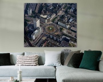 1988: Historische luchtfoto van het Hofplein, rotterdam van Frans Rombout