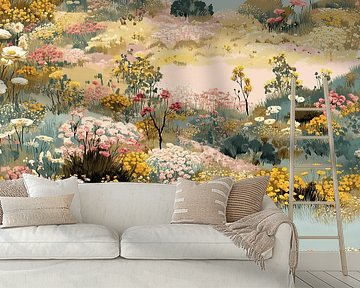 Soft colour explosion on the wall | Wallpaper by Karina Brouwer