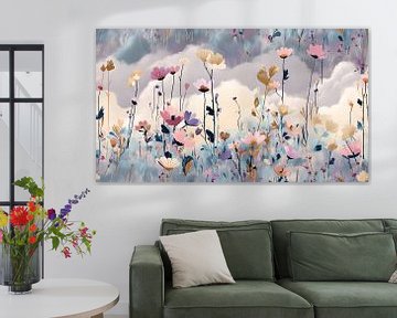 Roze Accenten in Bloemenweelde | Behang van Karina Brouwer
