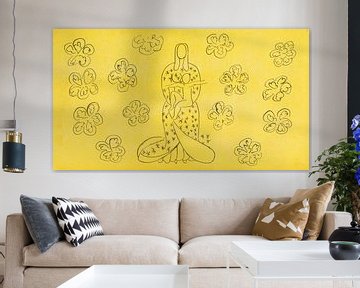 Vierge et l’enfant au décor fleuri 