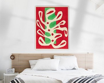 Henri Matisse, Algue blanche sur fond rouge et vert 