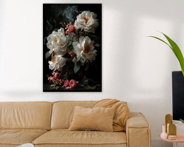 White Peonies in the Darkness no.4 by Studio BB