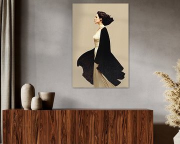 Tijdloos Portret in Zwart en Crème no.2 van Studio BB