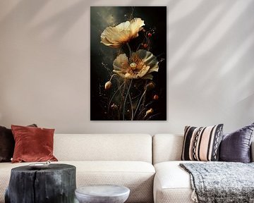 Mohnblumen in Gold Nr.5 von Studio BB