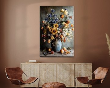 Botanical composition in Blue and Yellow no.3 by Studio BB