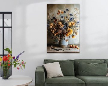 Botanical composition in Blue and Yellow no.4 by Studio BB