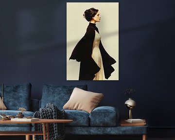 Tijdloos Portret in Zwart en Crème no.3 van Studio BB
