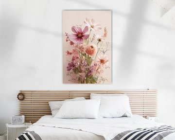 Botanisch Boeket in verschillende tinten Roze no.2 van Studio BB