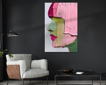 Abstract Impasto-Portret van een Vrouw no.6 van Studio BB
