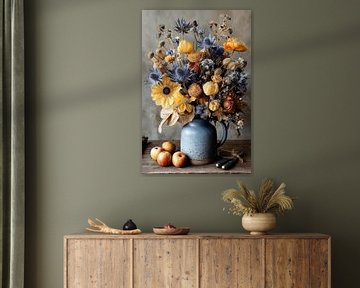 Botanical composition in Blue and Yellow no.6 by Studio BB