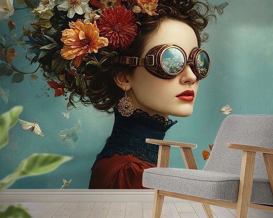 Voorbeeld van het werk in een kamer