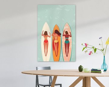 Surf Sisters in Pastel no.2 van Studio BB