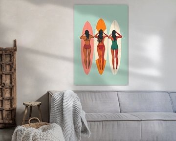 Surf Sisters in Pastel no.3 van Studio BB
