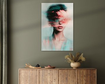Portrait décoloré au pastel n°1