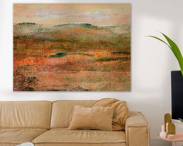 Warmth of nature 3 with red hills by Claudia Gründler