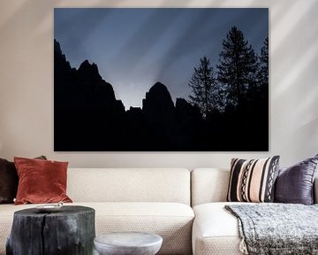 Zonsopkomst in San Martino di Castrozza in de Dolomieten. van André Blom Fotografie Utrecht