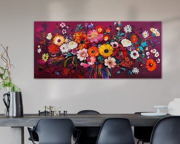 Modern Flowers 16.9127 by ARTEO Paintings