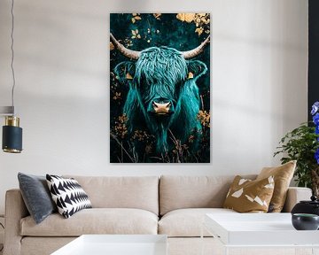 Schotse hooglander met moderne details van Imperial Art House