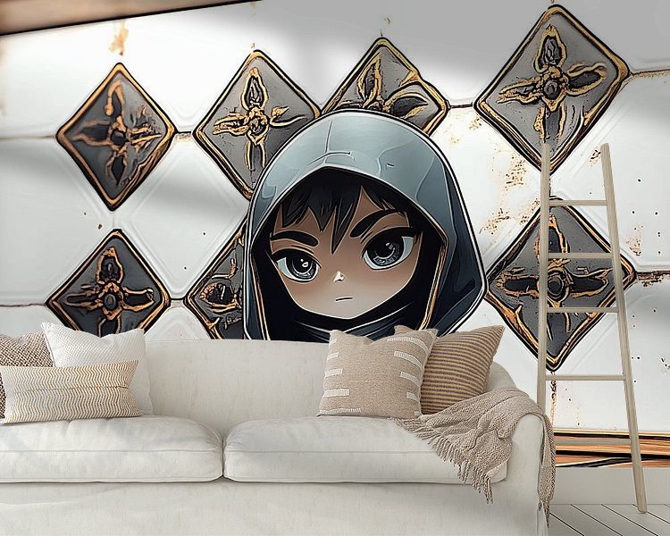 Voorbeeld van het werk in een kamer