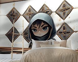 Voorbeeld van het werk in een kamer