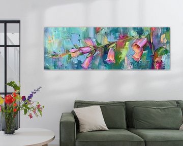 Bloemen art van Abstract Schilderij