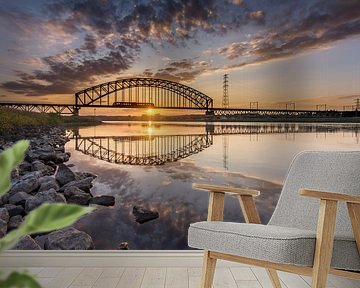 Bridge Railway bridge over the Rhine at Arnhem by Sander Grefte
