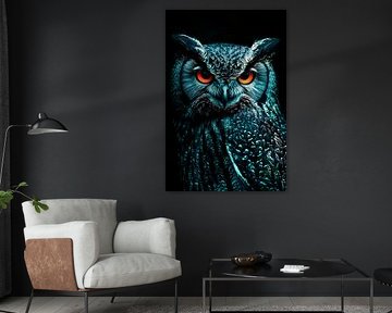 Mystical owl with intense eyes by Imperial Art House
