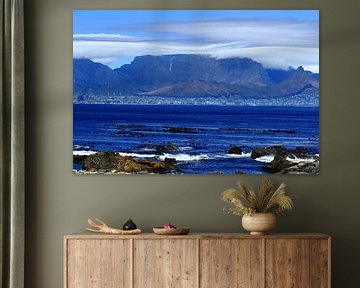 Panorama of Cape Town from Robben Island