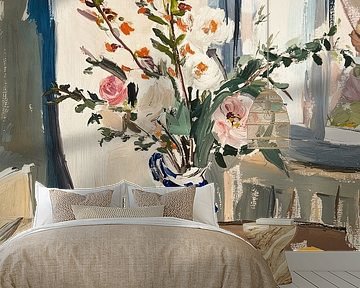 Still life with flowers by Niklas Maximilian