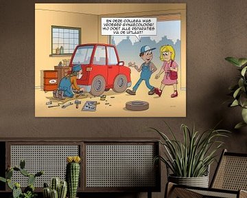 Cartoon;  deze collega was vroeger Gynaecoloog van Galerie Ringoot