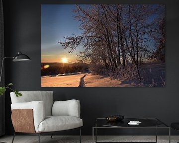 A sunrise on a cold morning by Claude Laprise