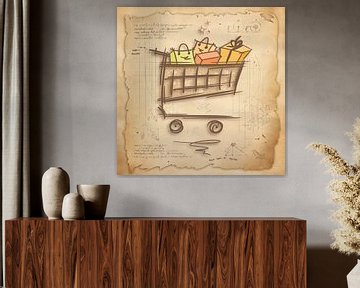 Vrolijk winkelwagentje van SergeivoArt