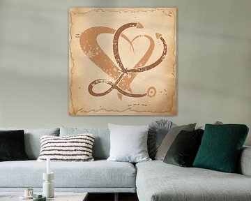 Stéthoscopes &amp ; cœur, art vintage. Infirmière / médecin.