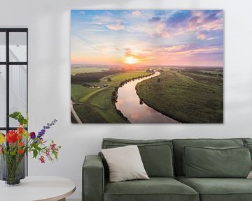 Zonsopgang Vecht van bovenaf gezien van Sjoerd van der Wal Fotografie