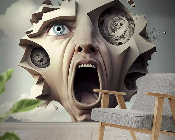 Voorbeeld van het werk in een kamer