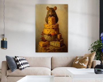 Kaasfeest met muis – een speels stilleven vol charme van But First Framing