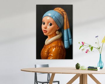 Meisje met de parel – opblaasbare knipoog naar Vermeer van But First Framing