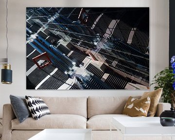 Urban Labyrinth - Reflections and Lines at Kyoto Station Japan by Matthias Hauser