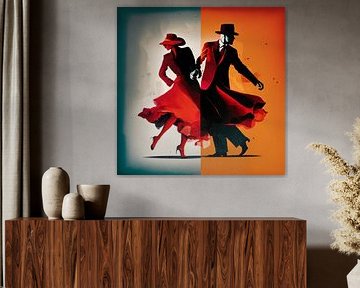 Paar dans Hobby Sport dynamisch Ritme elegant chique