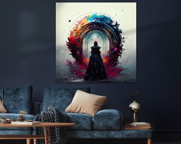 Porte fantastique colorée