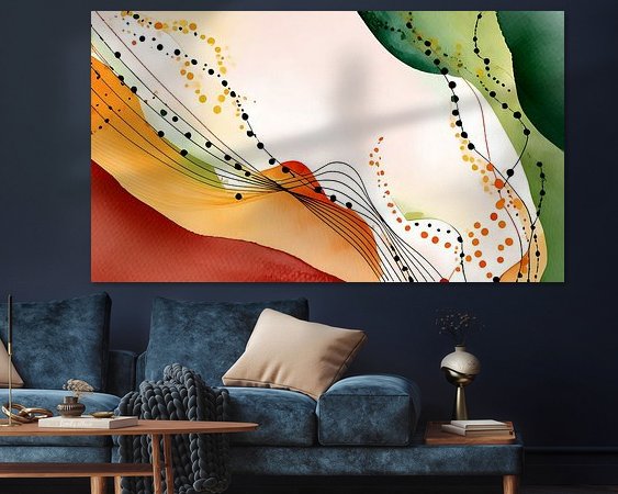 Voorbeeld van het werk in een kamer