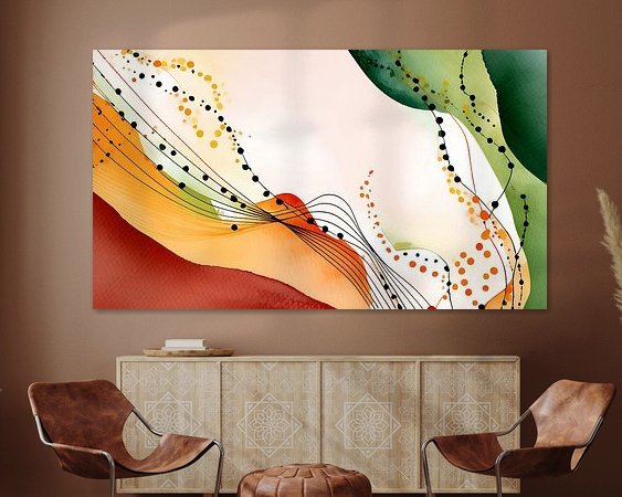 Voorbeeld van het werk in een kamer