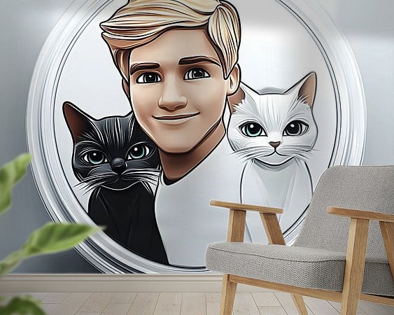 Voorbeeld van het werk in een kamer