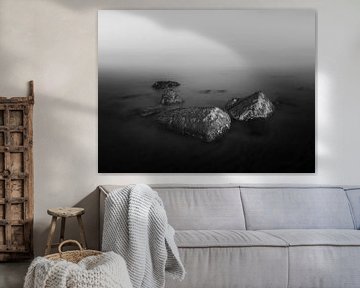 Basalt Blocks In The Tide Line Of Callantsoog by Ronald Massink